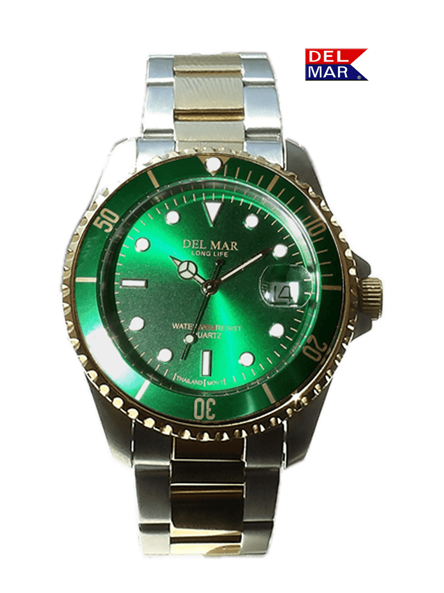 Men's Long Life Coronado Classic Green Face & Bezel TT Watch