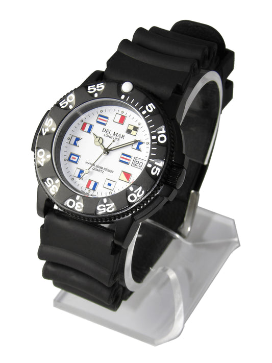 Men’s Sand Key Dive Watch – 200M Water Resistant, Nautical Flag Dial #50512