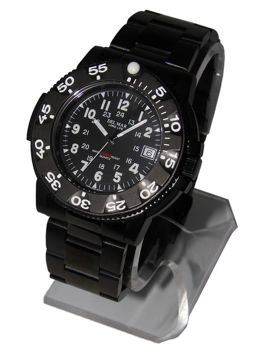 Del Mar Sand Key Black Dial Metal Bracelet Watch 50516