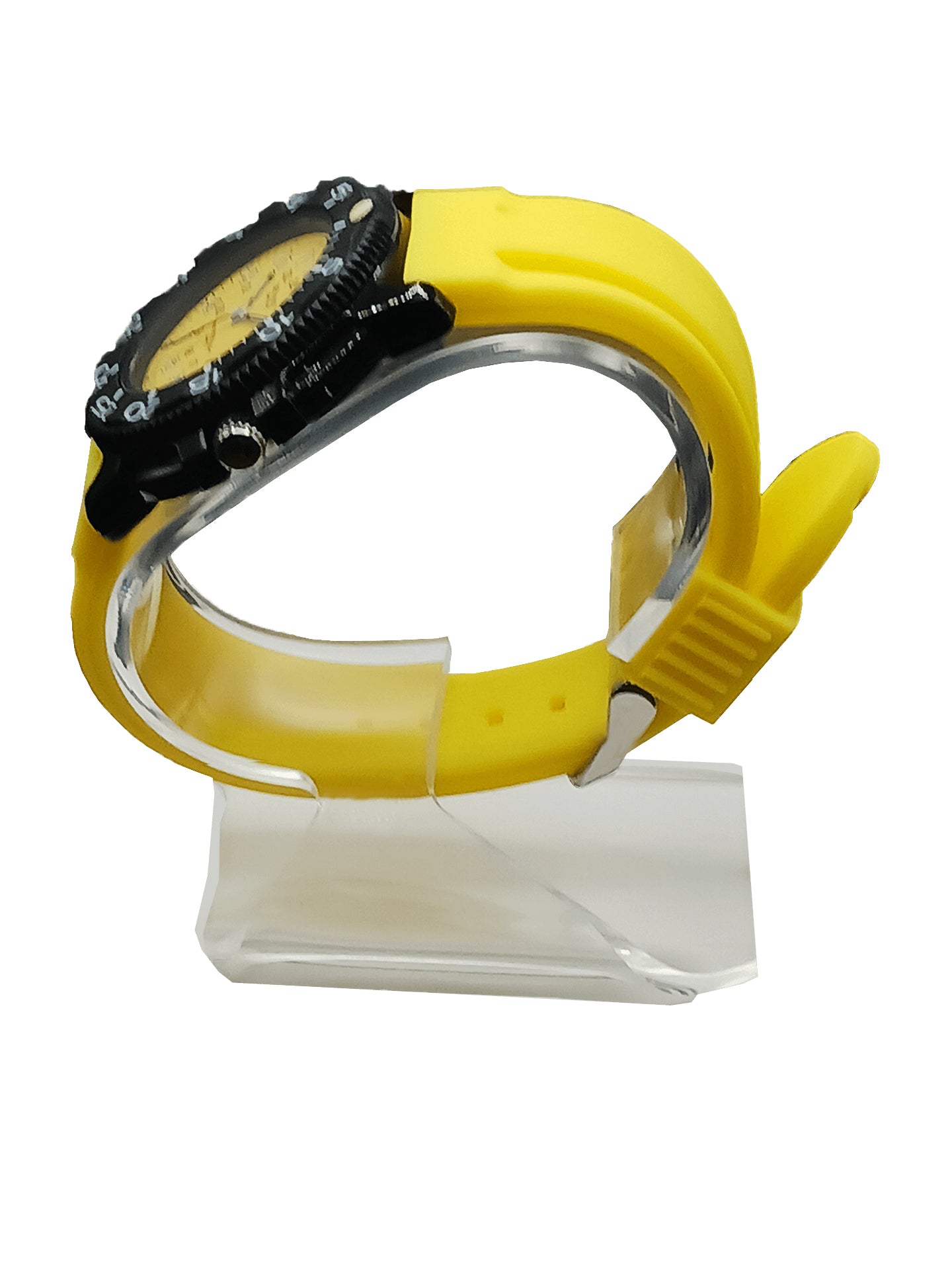 Del Mar Sand Key Yellow Dial Rubber Strap Watch 50384
