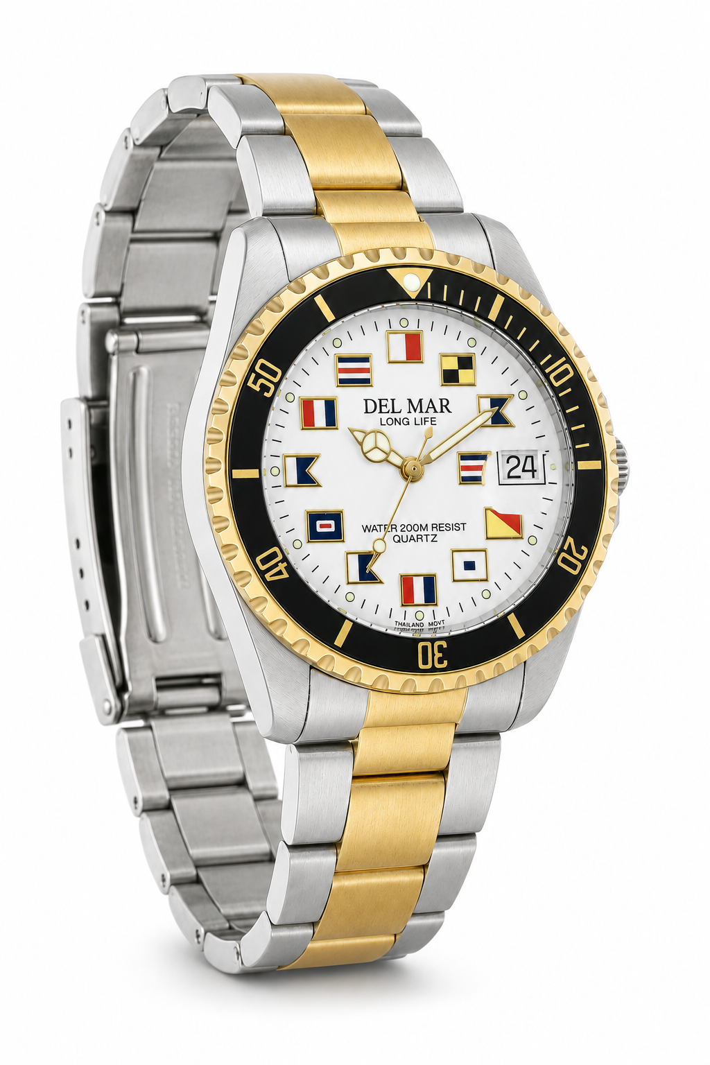 Men's Long Life Nautical Bracelet Two-Tone Watch #50121