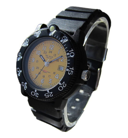 Del Mar Sand Key His & Hers Yellow Dial Watch Set | 200M Water Resistant