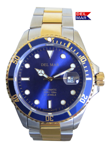 Men's Premier Automatic Watch Blue Dial, Two-Tone SS Band #50388