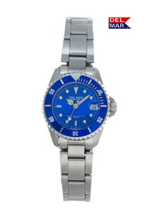 Ladies' Long Life Classic Coronado Blue Face, Blue Bezel Watch #50495