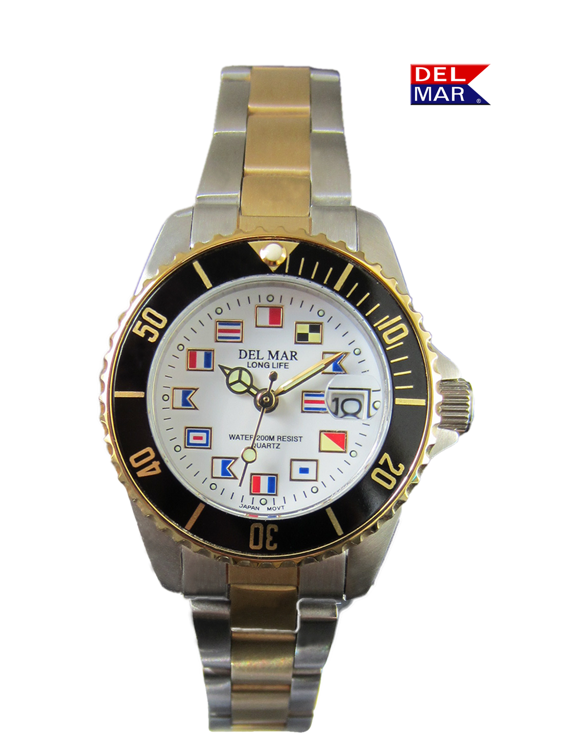 Why does Del Mar Watch add nautical flags to watch faces?