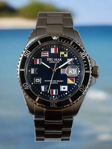 Del Mar nautical watch 200m long battery, 46mm oversized Del Mar watch