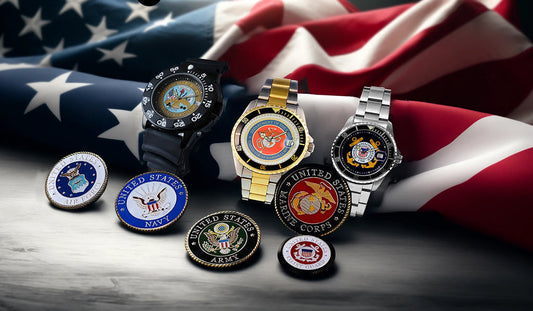 Celebrate the Men and Women of the Military, and their families with the Exclusive Military Watches from Del Mar Watch.