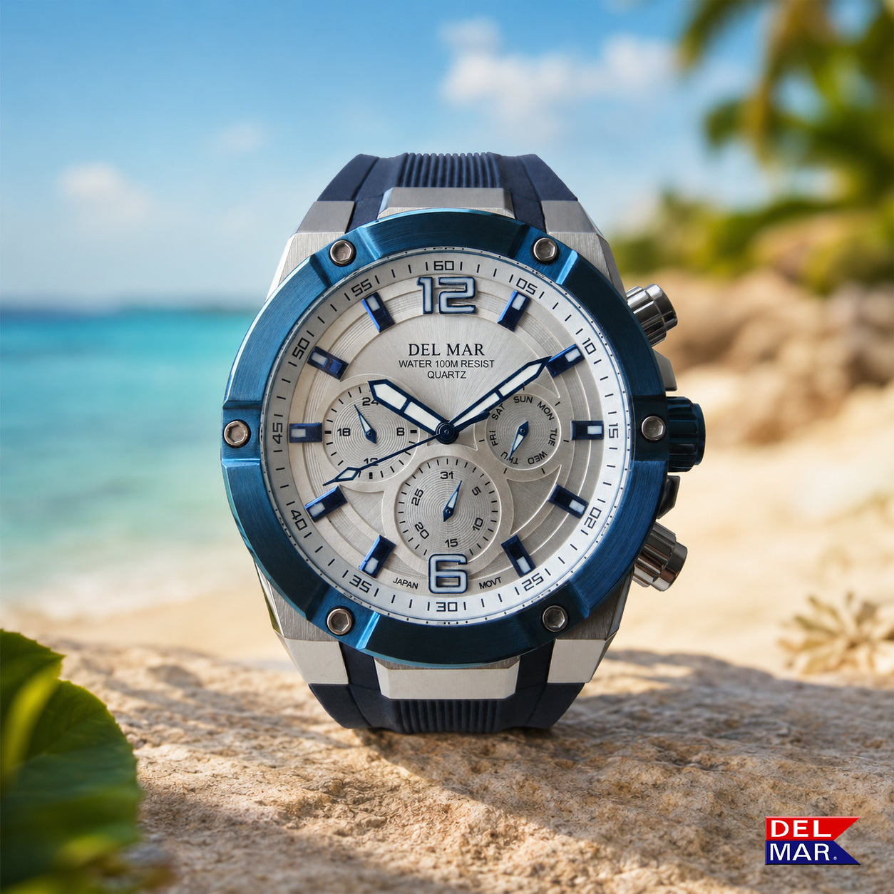 Explore the Epitome of Durability and Versatility with Del Mar's Multi-Function Men's 3-Eye Timepieces Watch Collection
