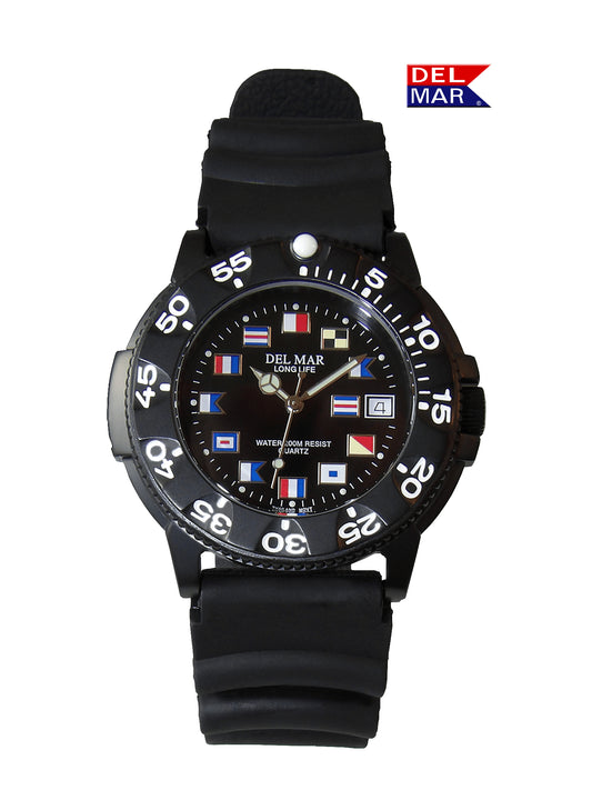 Men’s Sand Key Dive 200M Black Nautical Face & Black Strap #50514