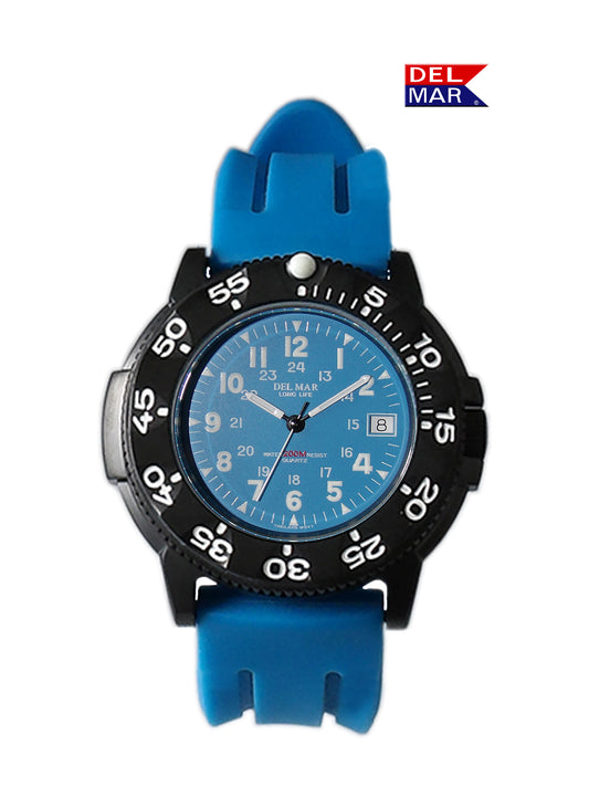 Del Mar Sand Key Blue Dial Rubber Strap Watch 50387