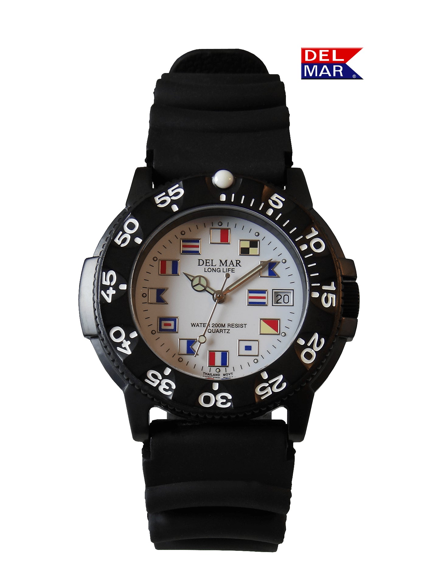 Men’s Sand Key Dive Watch – 200M Water Resistant, Nautical Flag Dial #50512