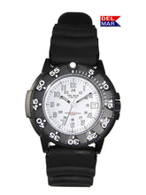 Men's Sand Key Dive 200 M White Face, PU Rubber Strap #50513