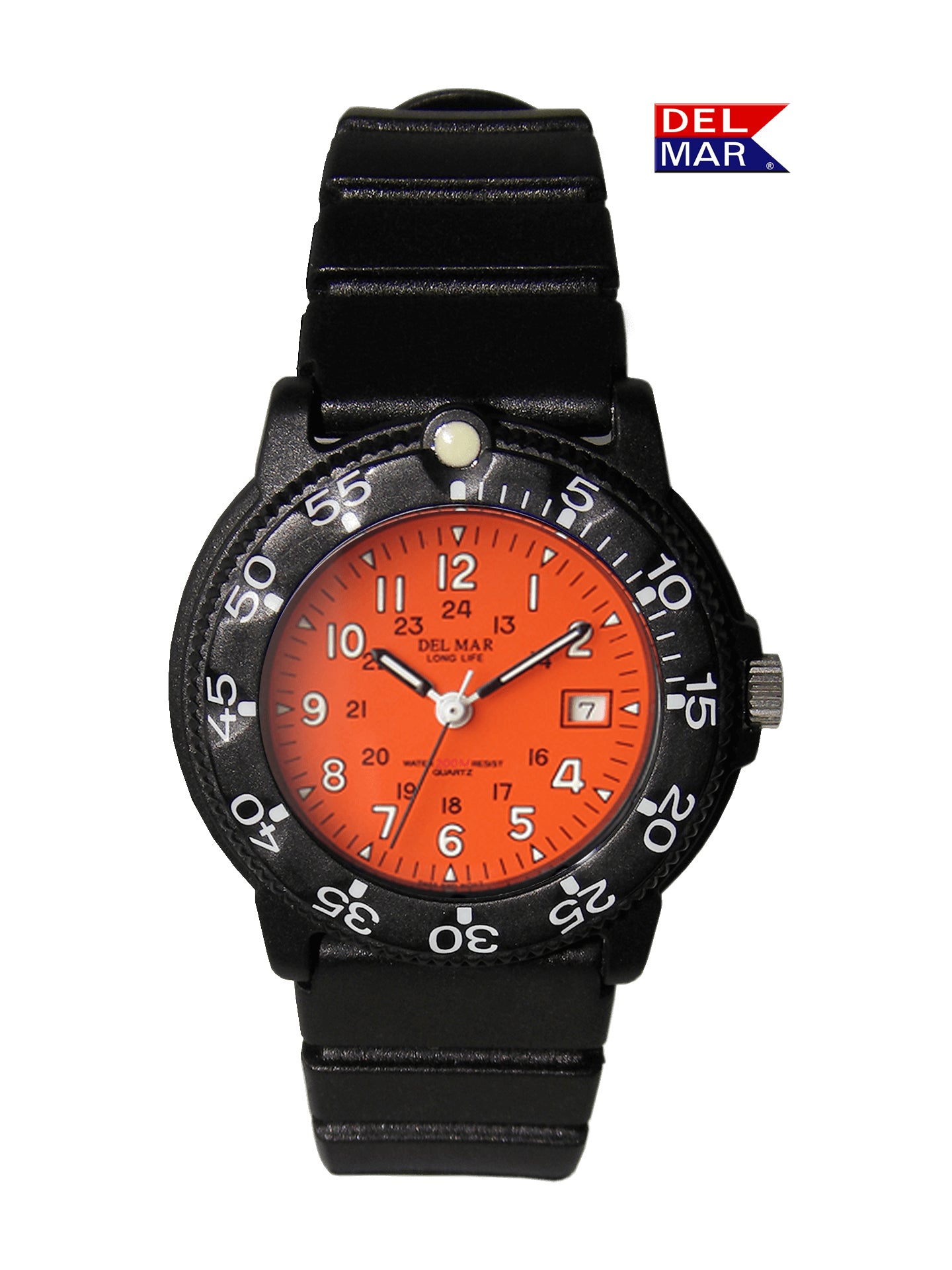 Del Mar Sand Key Ladies Orange Face Dive Watch 200M #50507