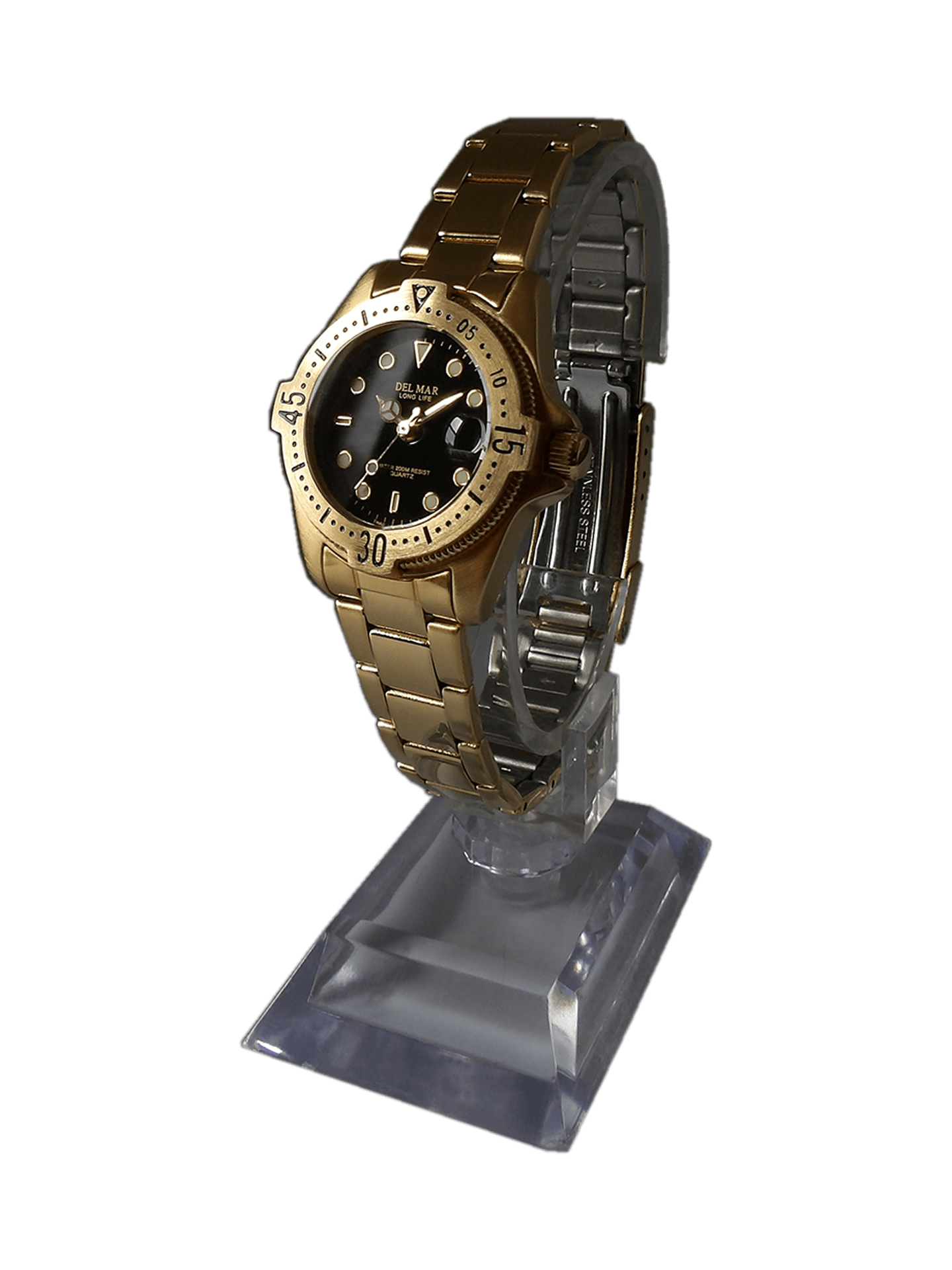 Del Mar Women’s Admiral Gold Black Dial Dress Watch 50274