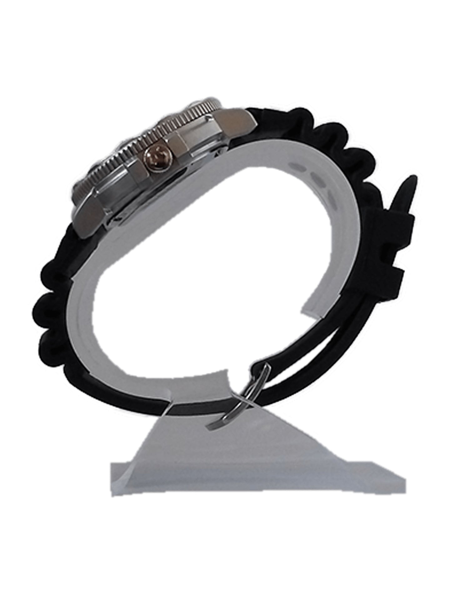 Del Mar Sand Key Black Dial Rubber Strap Watch 50524