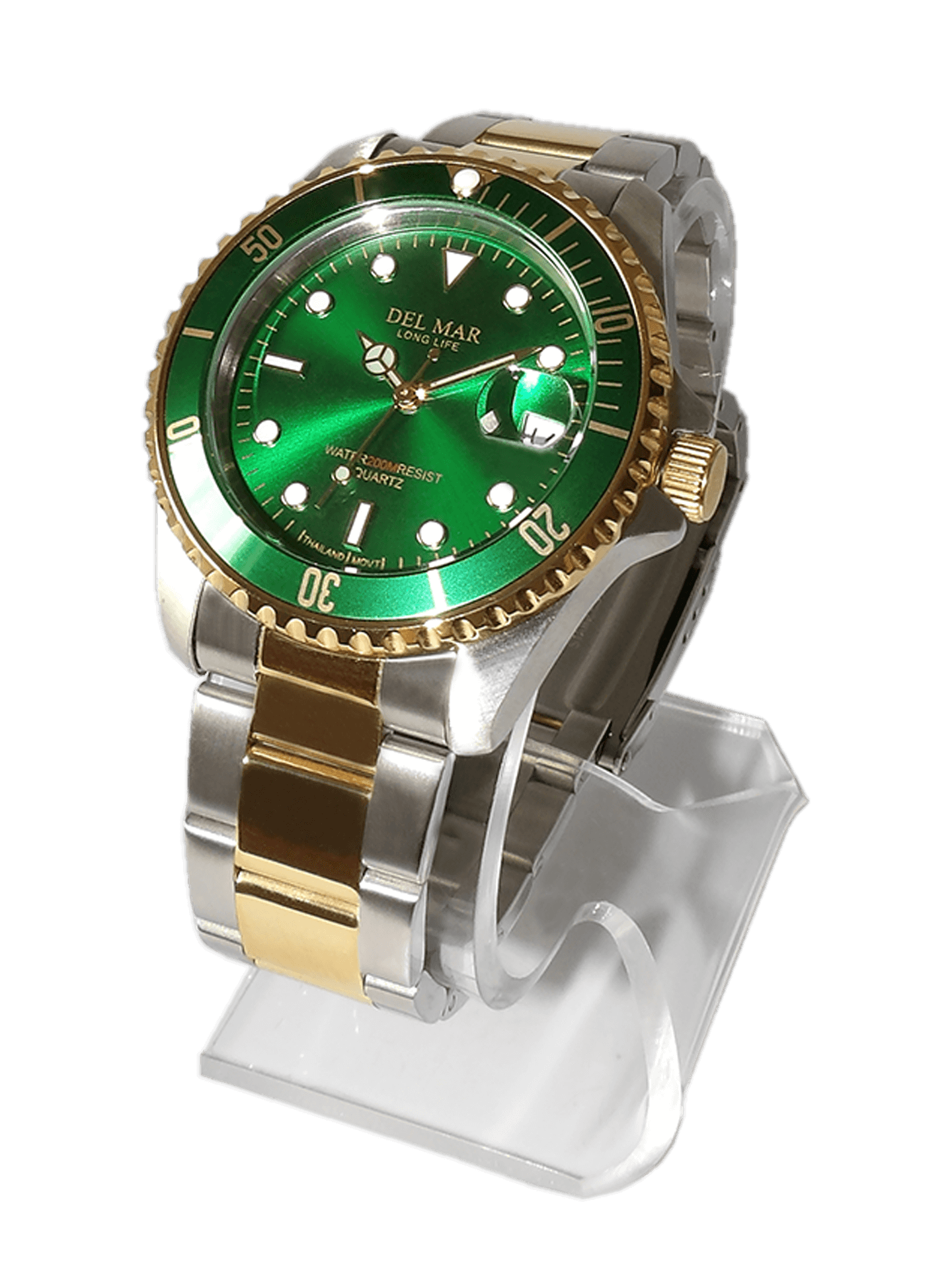 Del Mar Coronado Green Dial Two-Tone Watch 50399