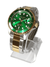 Men's Long Life Coronado Classic Green Face & Bezel TT Watch #50399