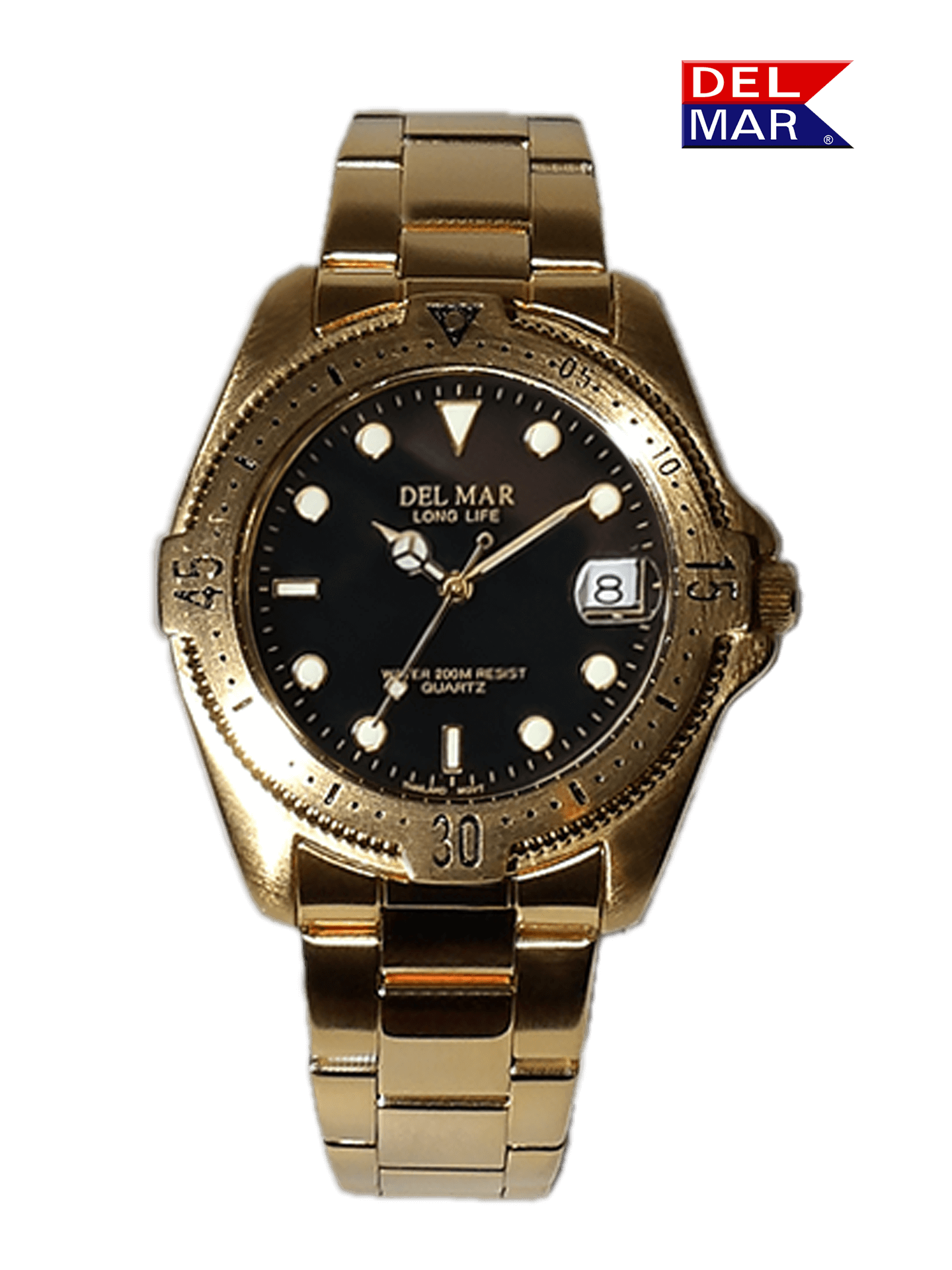 Emtech La Costa Co. 50273 Del Mar Men&'S Yellow Gold Admirals Collection Black Dial Watch3