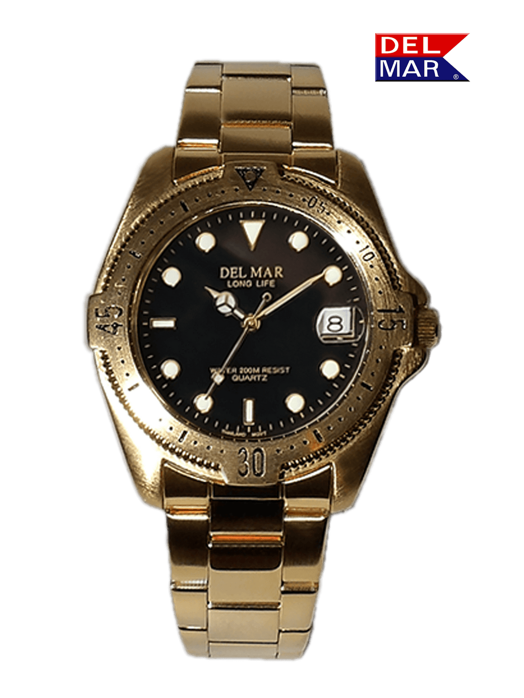 Del Mar Watch Men's Admiral Classic Gold Tone Dress Watch #50273
