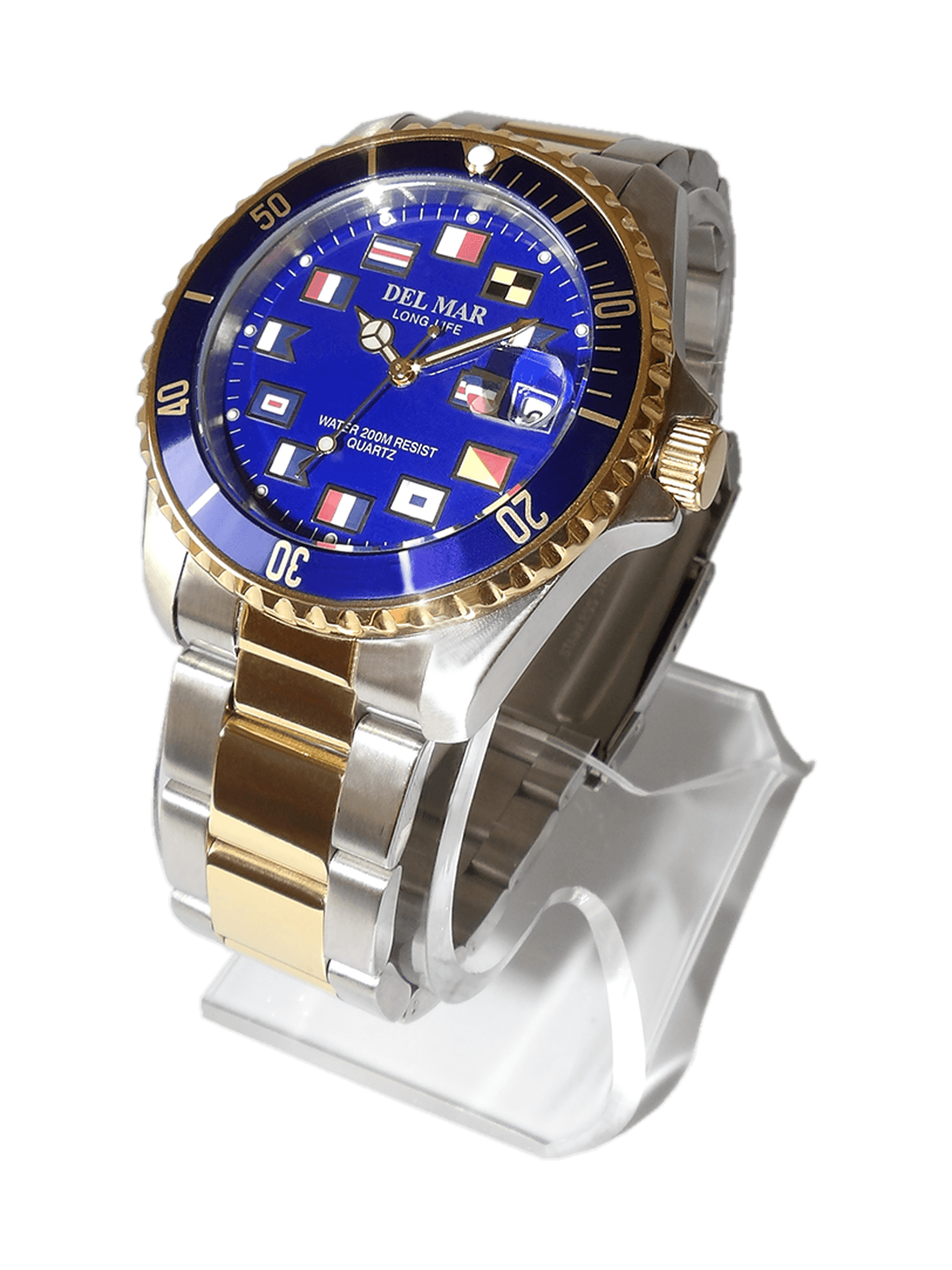 All blue dial maritime watch 200M water resistant