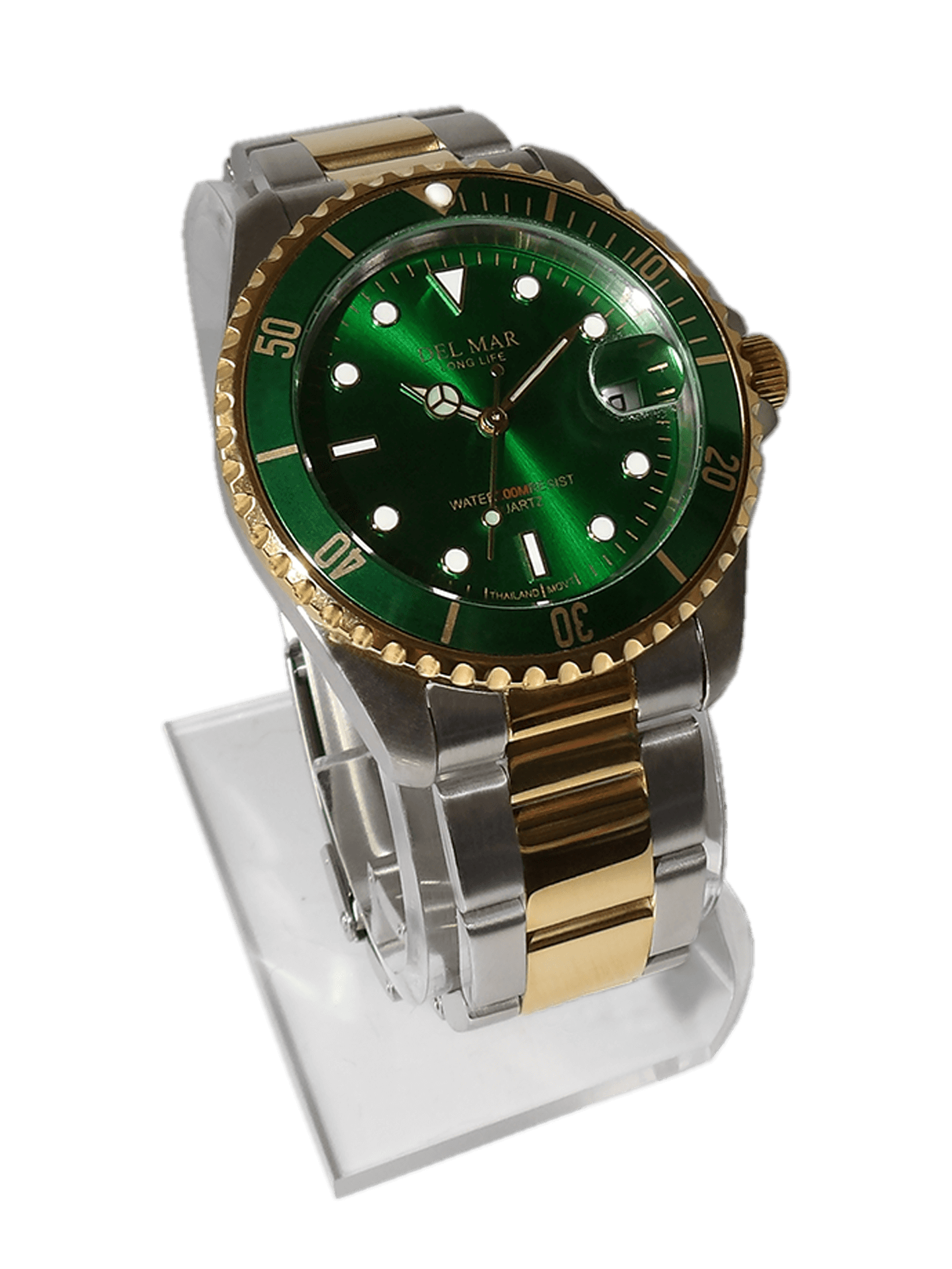Del Mar Coronado Green Dial Two-Tone Watch 50399