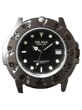 Del Mar Men's Sand Key Watch, Steel Case, Black Dial & Strap #50522