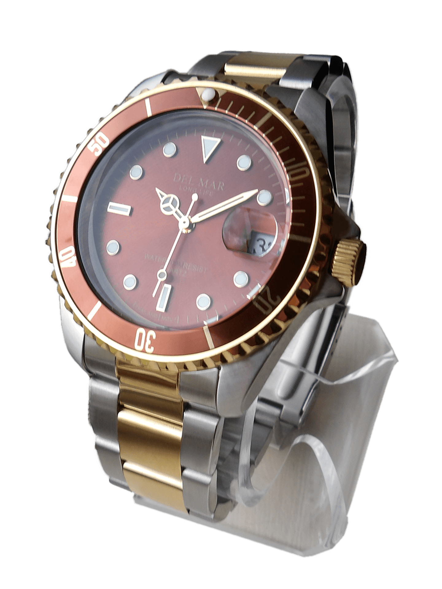 Del Mar Coronado Bronze Dial Two-Tone Watch 50143 | Stainless Steel 200M Water