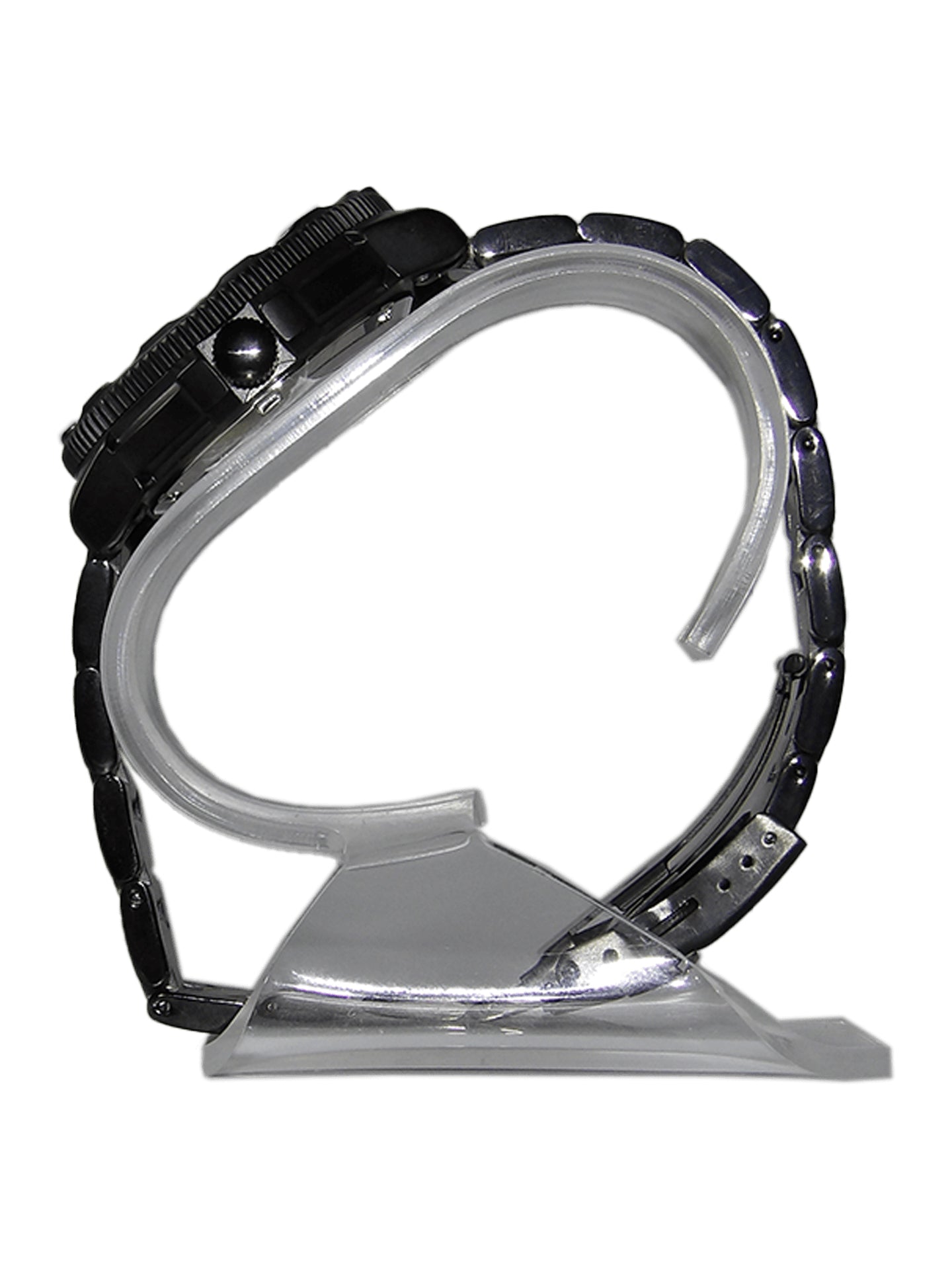 Men's Sand Key Dive 200M Watch – White Face & Black Metal Bracelet #50515