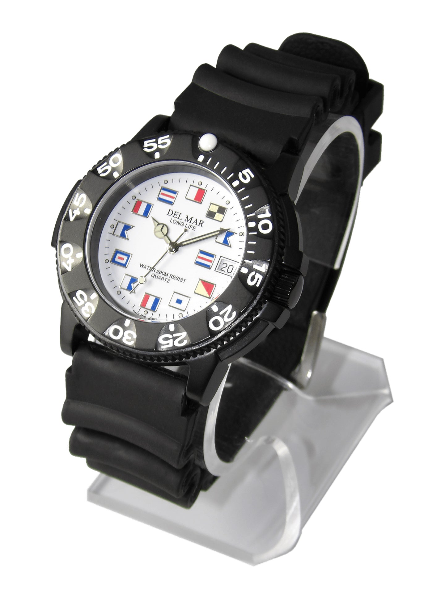Men’s Sand Key Dive Watch – 200M Water Resistant, Nautical Flag Dial #50512