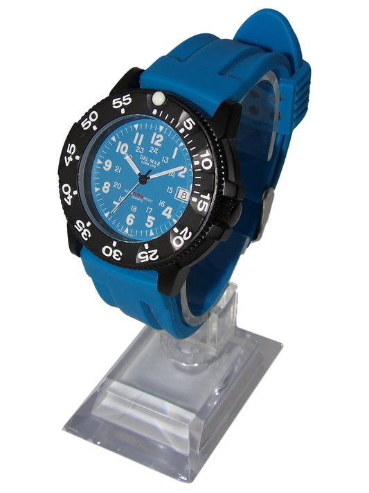 Del Mar Sand Key Blue Dial Rubber Strap Watch 50387