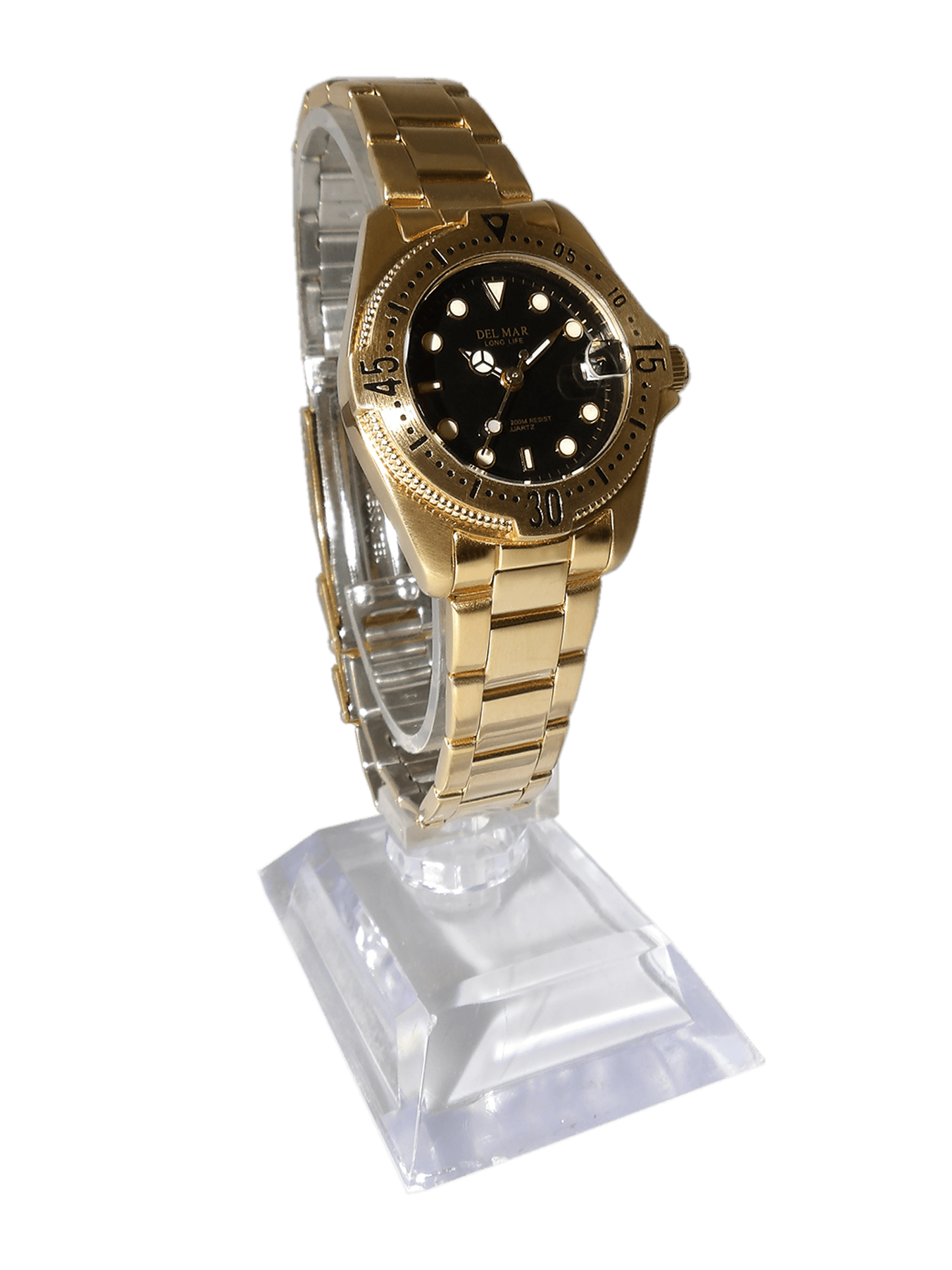 Del Mar Women’s Admiral Gold Black Dial Dress Watch 50274