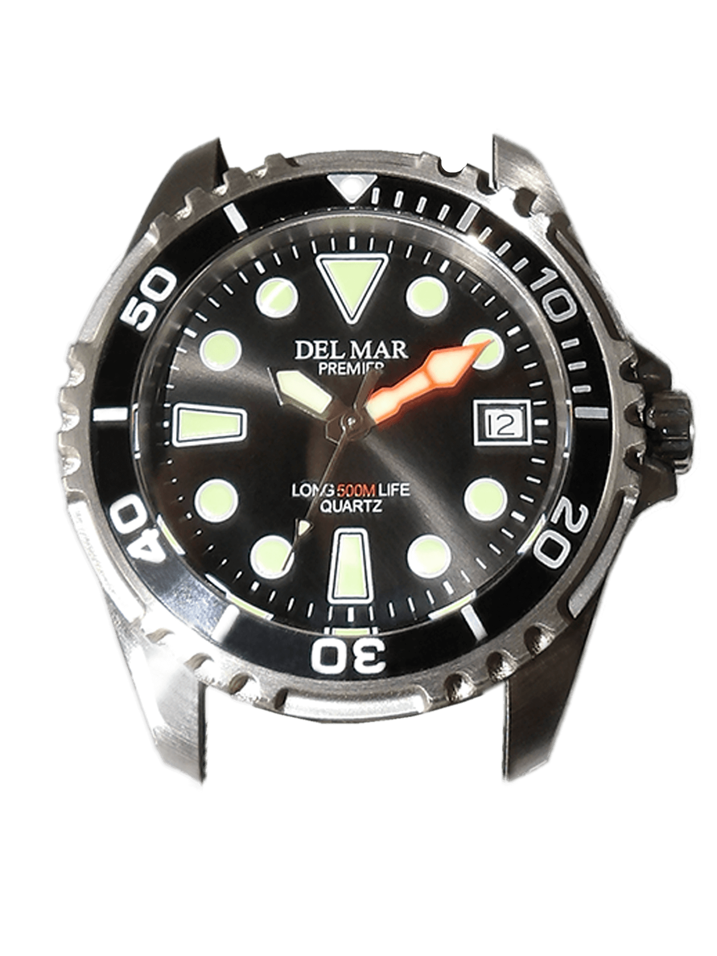 Del Mar Pro Dive 500M – Black Dial / Khaki Sport Strap #50245