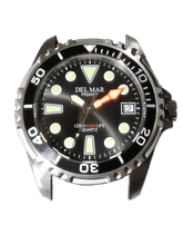 500 Meter Premier Pro Dive Watch #50425 - Black Dial, Khaki Green Band