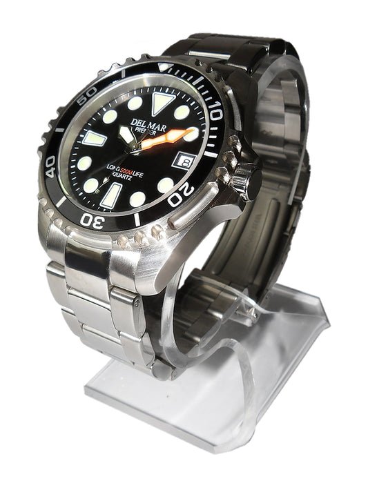 Del Mar Pro Dive 500M – Black Dial / Stainless Steel Bracelet #50421