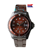 Del Mar Watches Men's Long Life Classic Coronado Bronze Face & Bezel SS Watch #50374