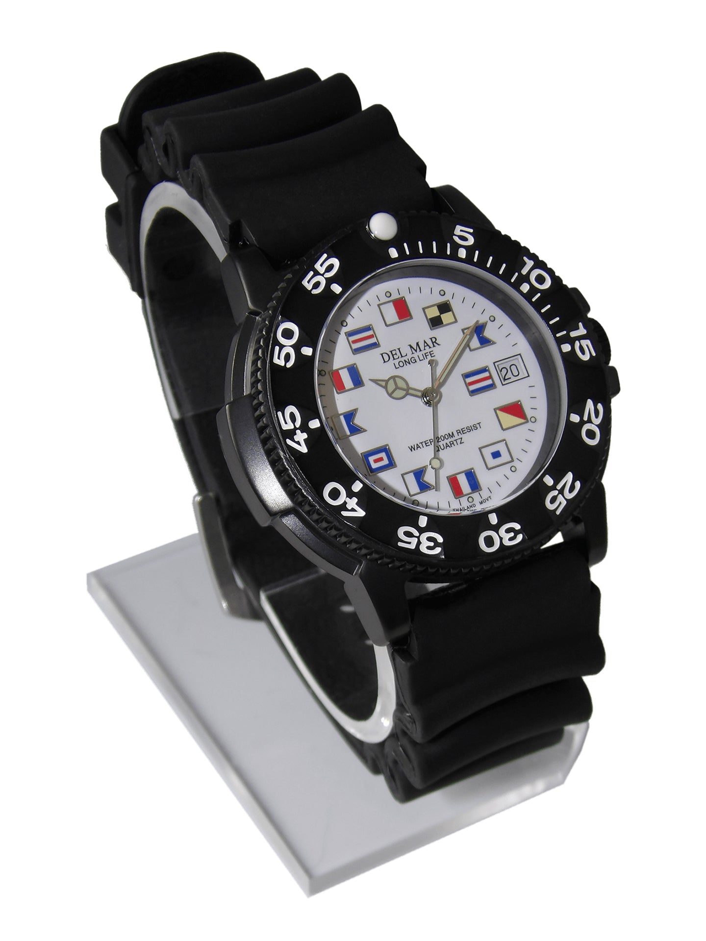 Men’s Sand Key Dive Watch – 200M Water Resistant, Nautical Flag Dial #50512