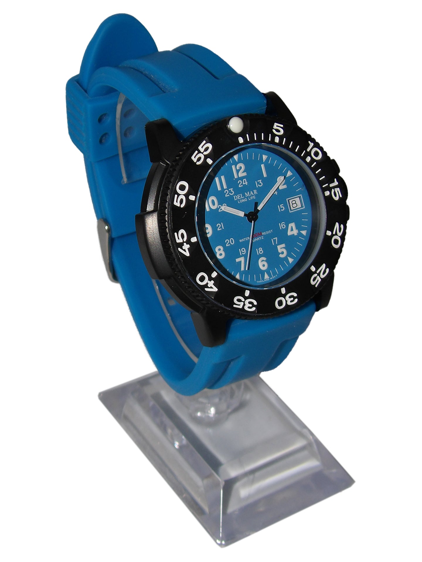 Del Mar Sand Key Blue Dial Rubber Strap Watch 50387