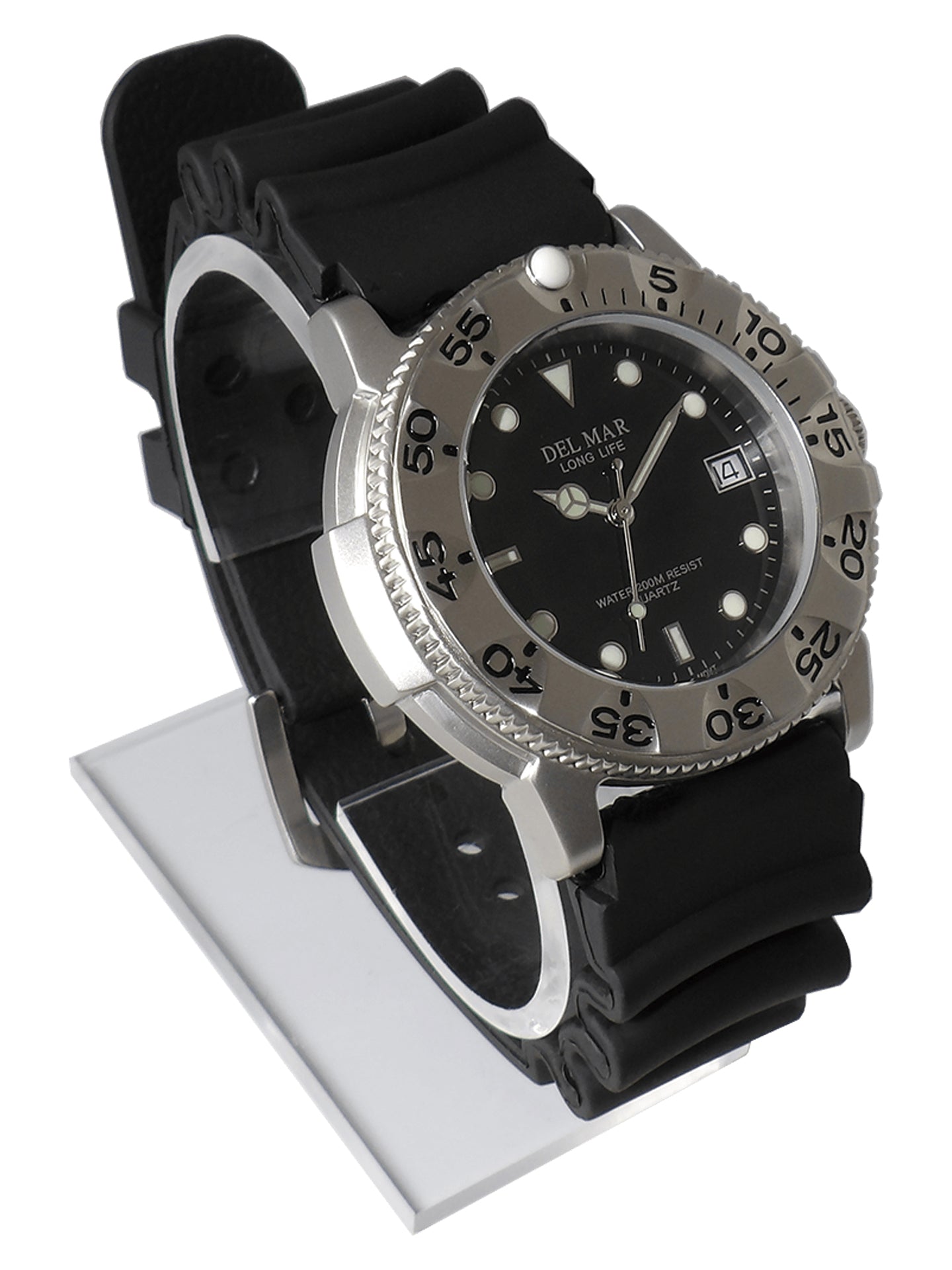 Del Mar sport watch rubber strap 200M water resistant