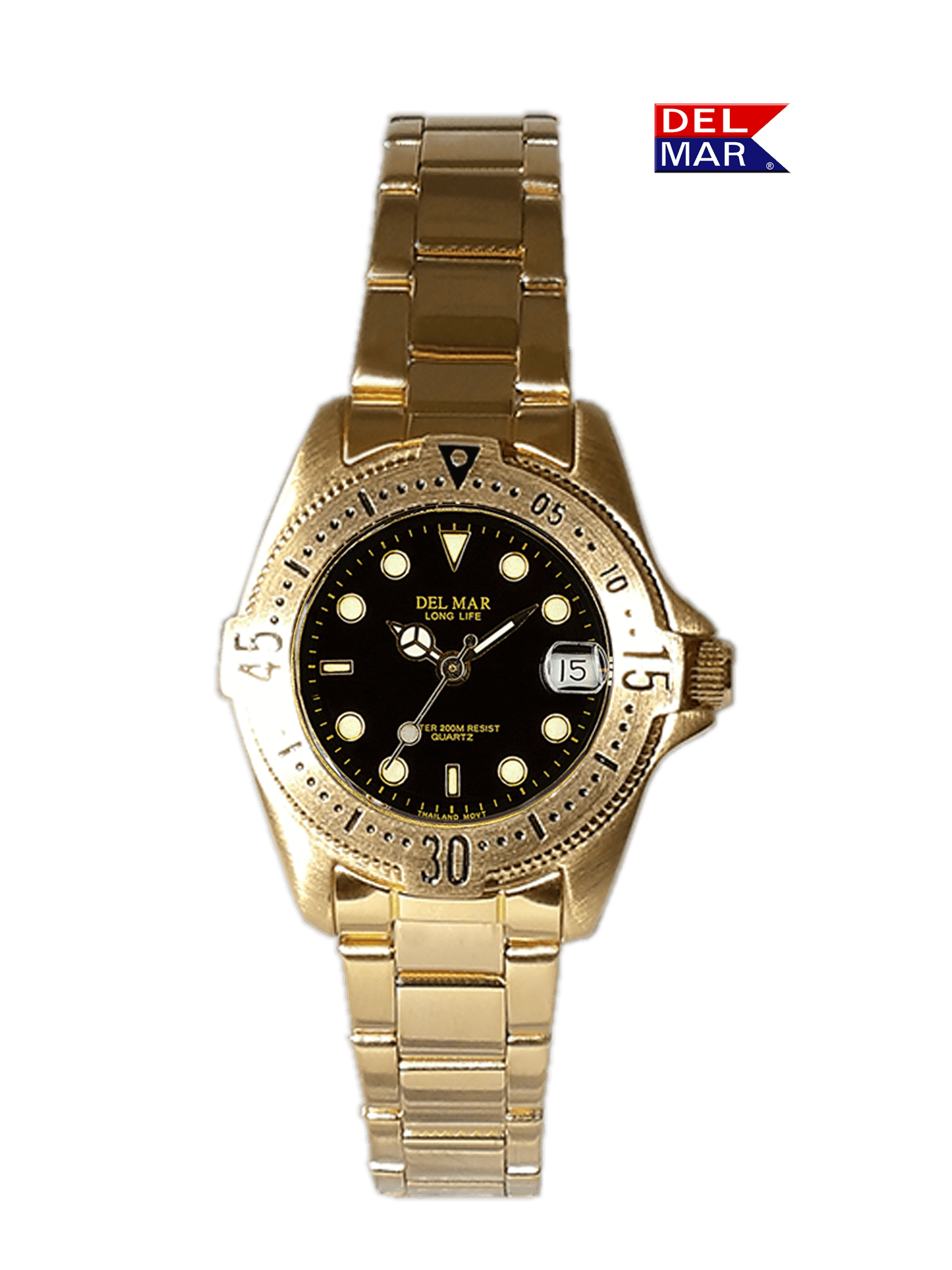 Emtech La Costa Co. 50274 Del Mar Women&'s Yellow Gold Color Case and Bracelet with A Black Dial Dress Watch4