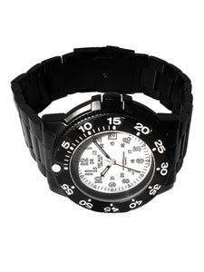 Men's Sand Key Dive 200 M White Face, Black Metal Bracelet #50515