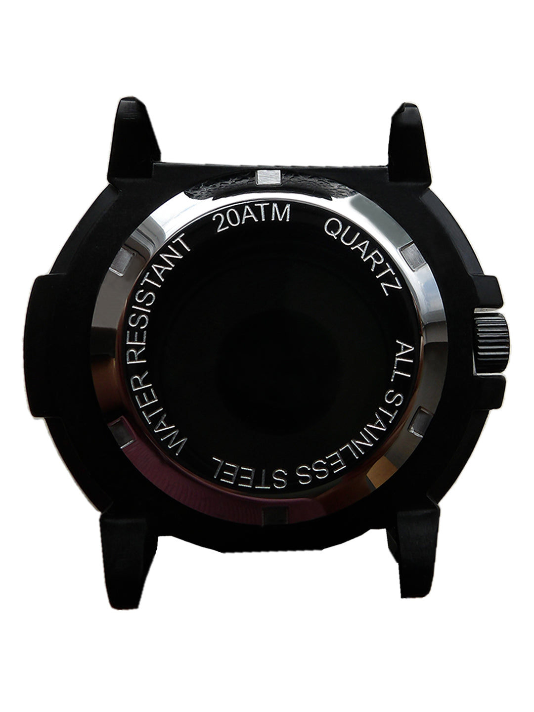 Elegant Men's White Face Watch with Luminous Black Details 50513 Del