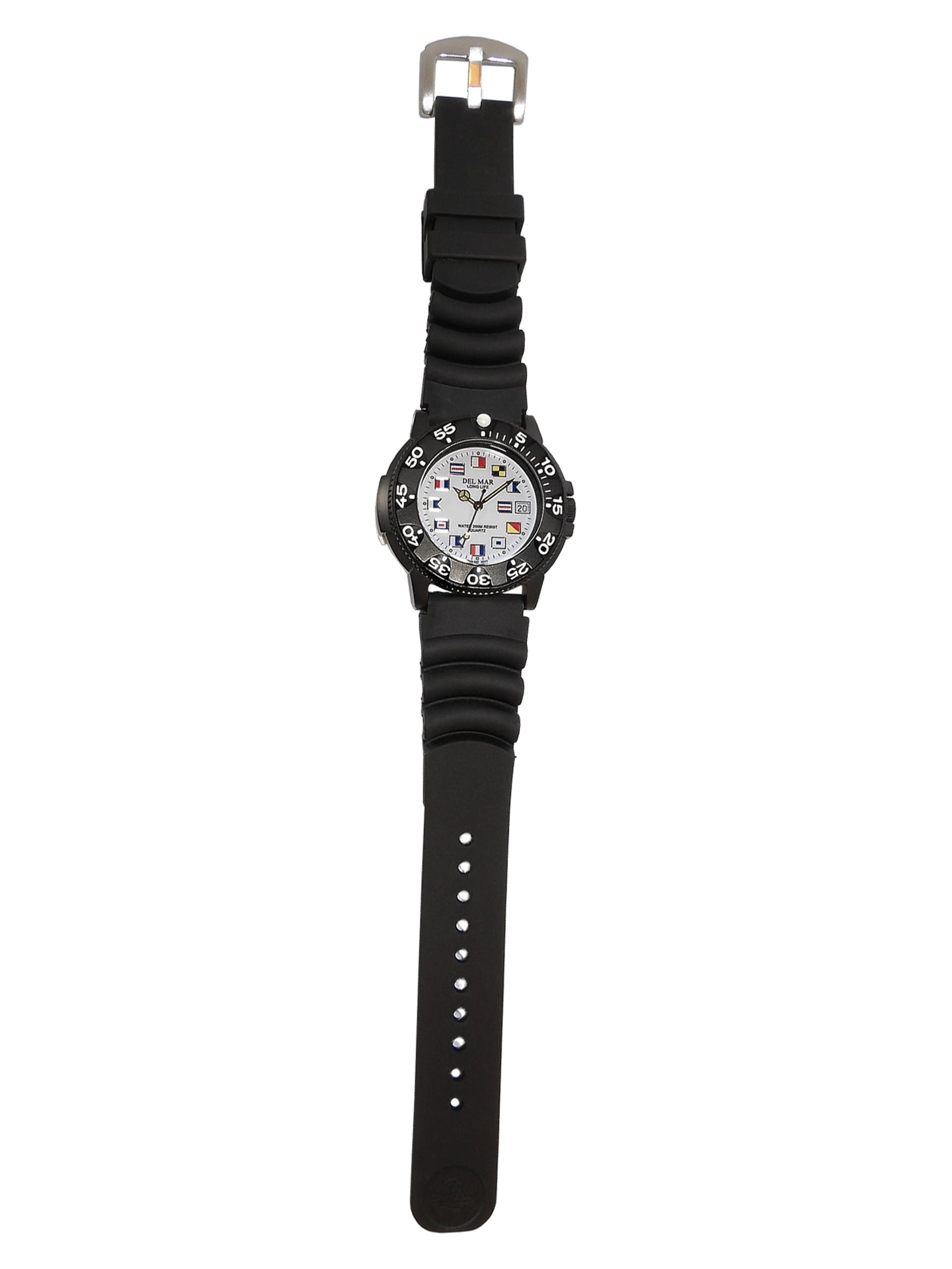 Men’s Sand Key Dive 200M White Nautical Face & Black Strap #50512