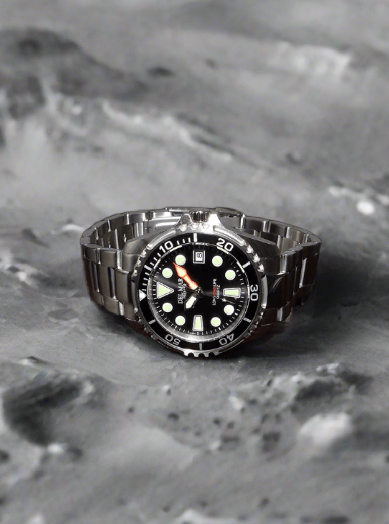 Del Mar Pro Dive 500M – Black Dial / Stainless Steel Bracelet #50421