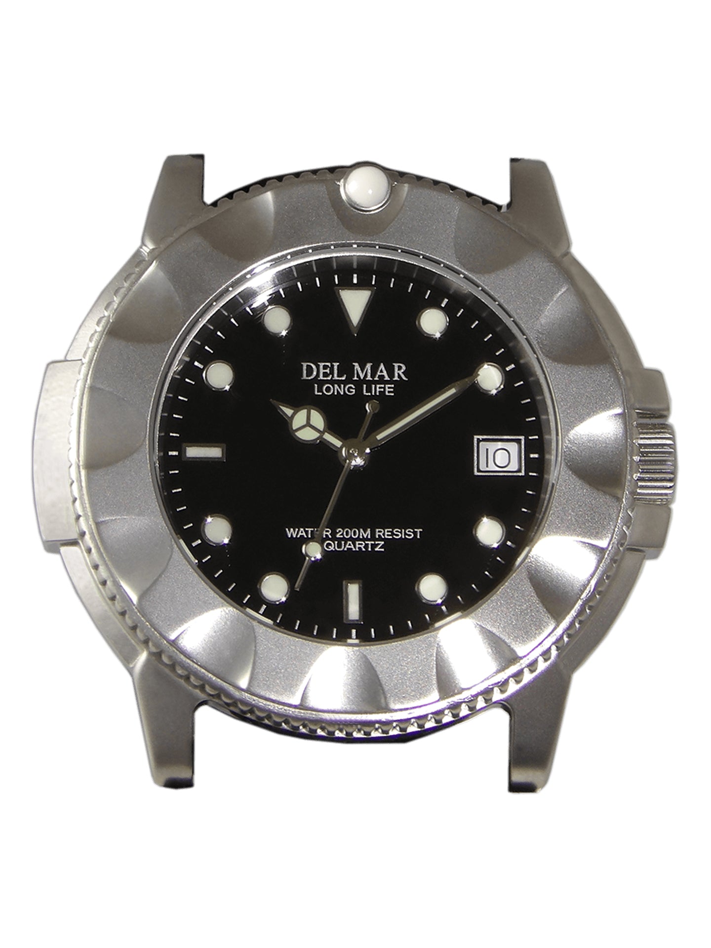 Del Mar Sand Key Black Dial Rubber Strap Watch 50524