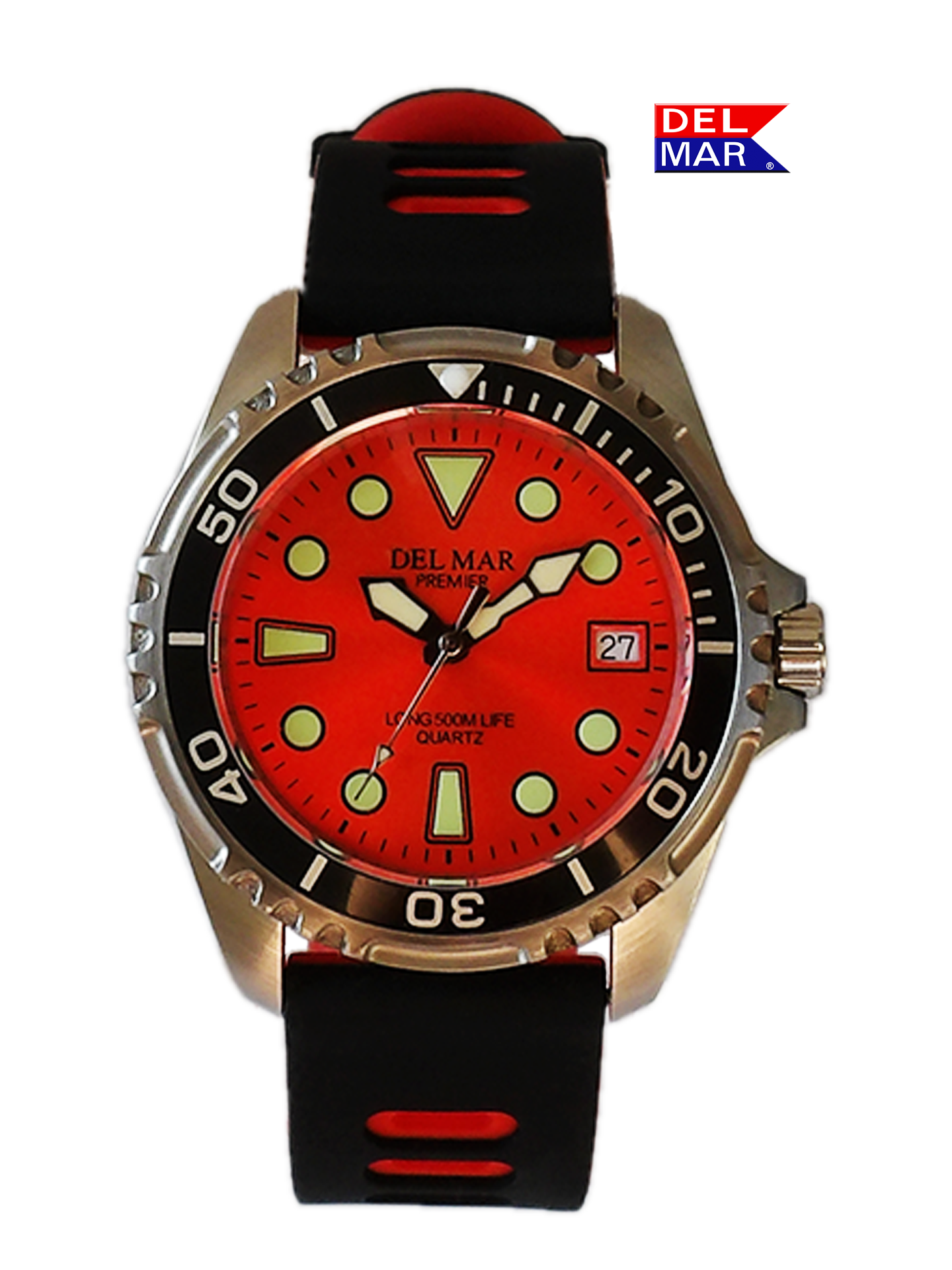Orange Dial Orient Ray Deep Diver Men's 500 Meter Pro Dive Watch