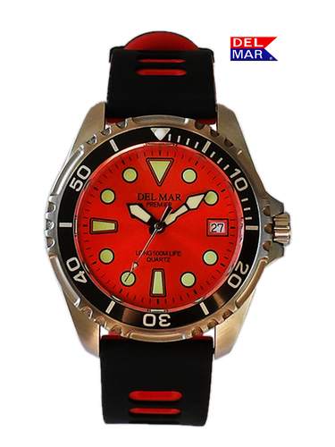 Men's 500 Meter Premier Pro Dive Watch #50457 - Orange Dial