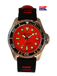 Men's 500 Meter Premier Pro Dive Watch #50457 - Orange Dial