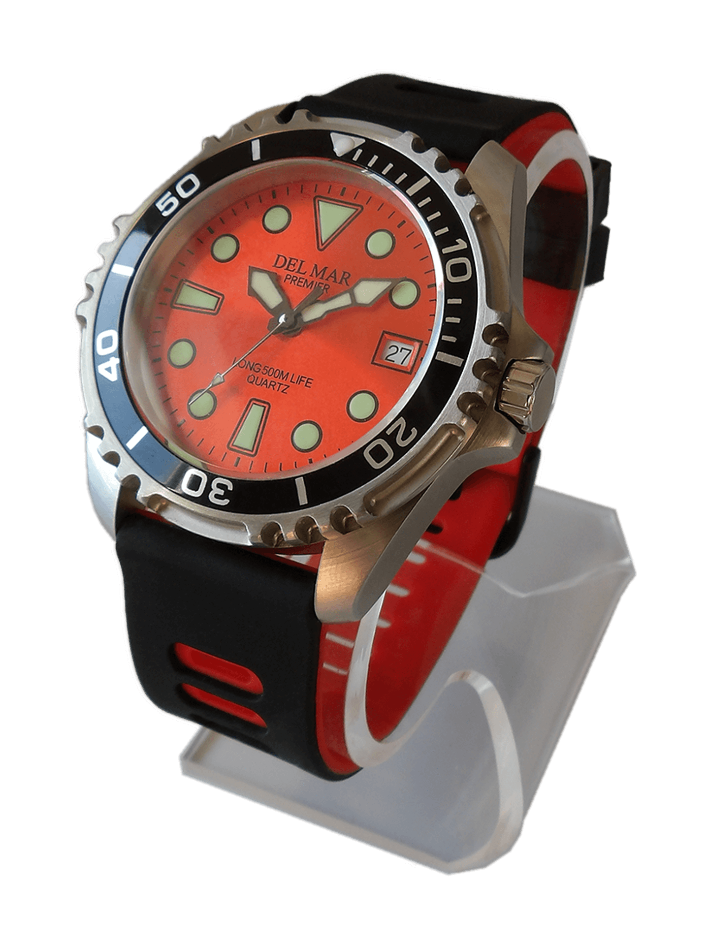 Del Mar Pro Dive 500M – Orange Dial / Two-Tone Sport Strap #50457