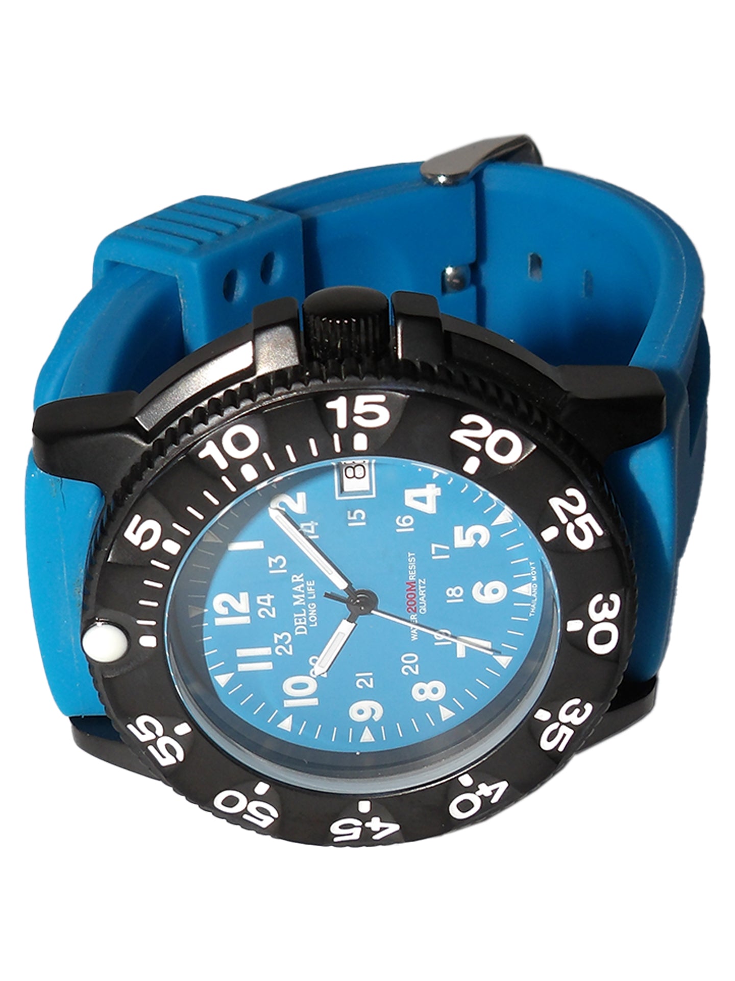 Del Mar Sand Key Blue Dial Rubber Strap Watch 50387