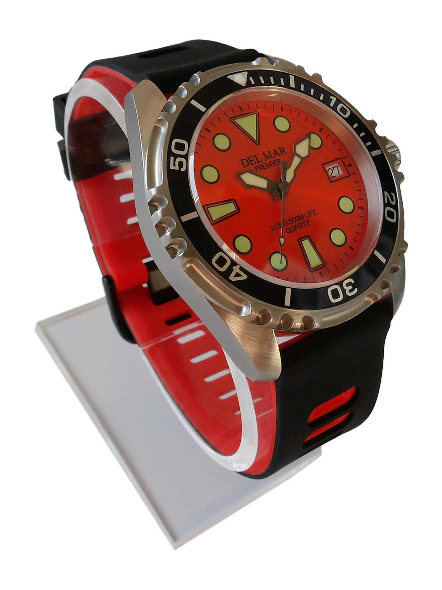 Del Mar Pro Dive 500M – Orange Dial / Two-Tone Sport Strap #50457